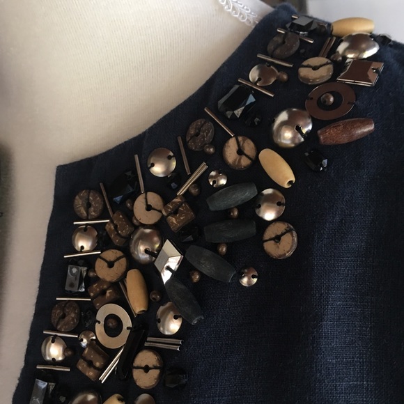 Michael Kors black blouse with beadwork Size Small - Picture 3 of 7